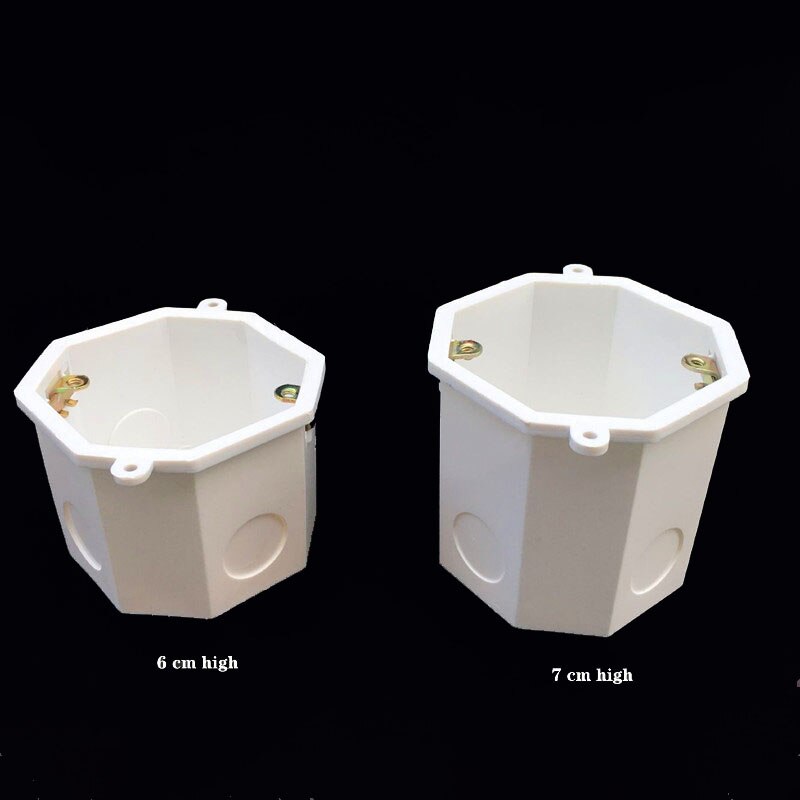 Heightened Octagonal Wire Junction Box Concealed Bottom Box PVC Flame Retardant Electronic Project Box