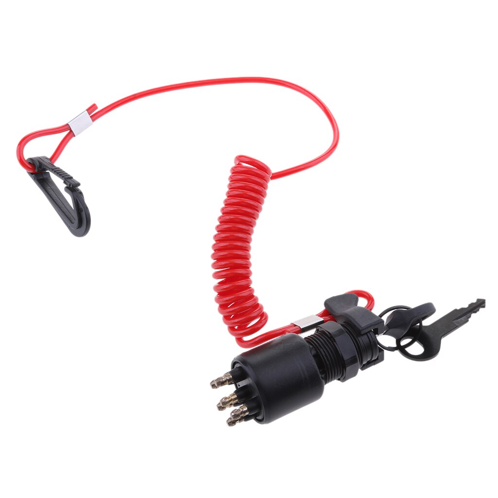 5005801 Ignition Switch & Key Assembly with Lanyard for OMC Johnson Evinrude