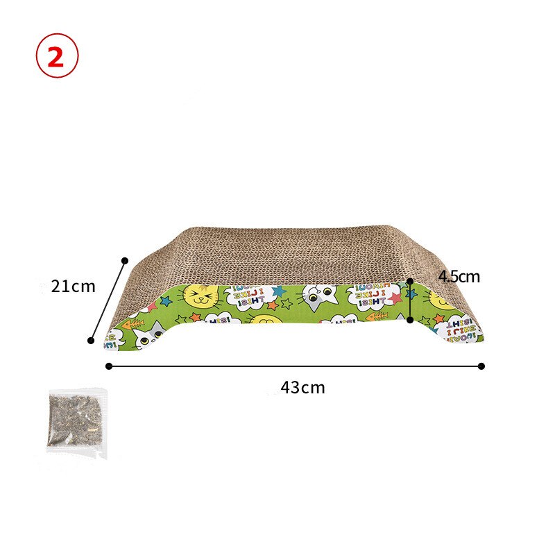 Cat Scratch Board Toy Pad Grinding Nails Interactive Protecting Furniture Cat Toy Corrugated Large Size Catw Scratcher Toys: 2