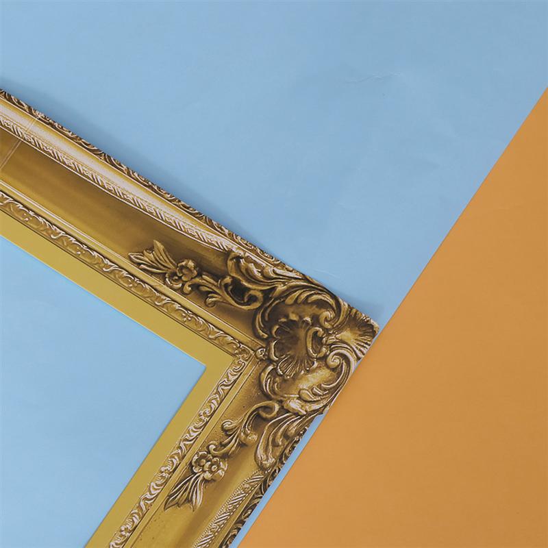 2pcs Paper Photo Frame Handheld Photo Props Wedding Christmas Party Photography Frame Rectangle Selfie Picture Frame (Golden)