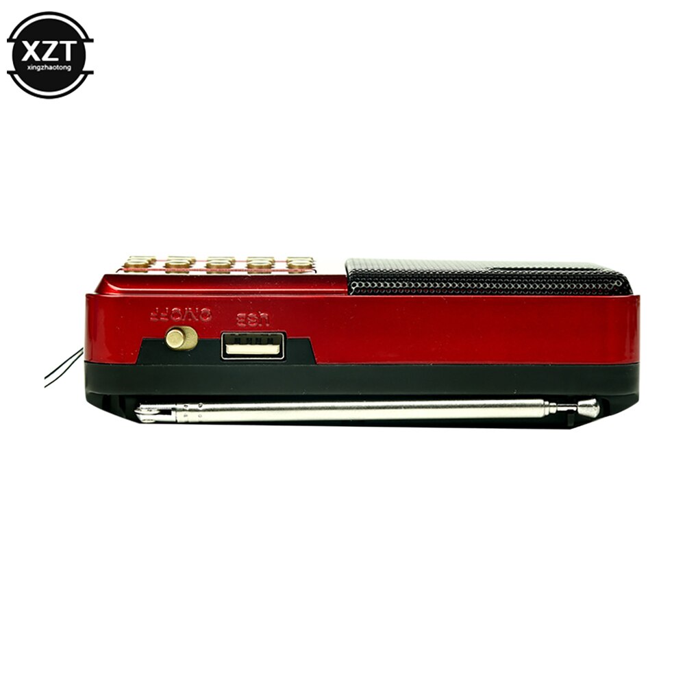 Mini Radio portátil recargable de mano, reproductor de MP3, FM Digital, USB, TF, dispositivos de altavoz, suministros,