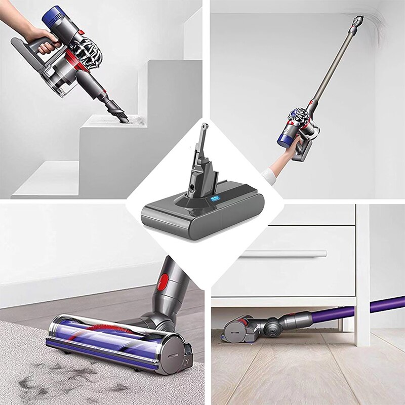 per Dyson V8 sostituzione batteria aspirapolvere portatile da pavimento 21.6V 98000mAh caricabatterie senza fili per batterie Li-ione ricaricabile
