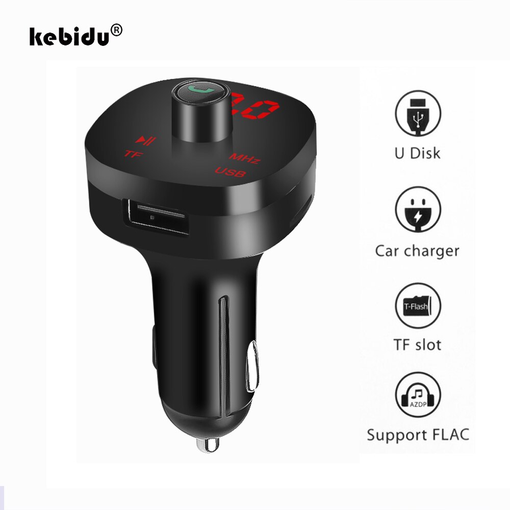 Draadloze Bluetooth 3.1A Usb Aux Fm-zender Handsfree Car Kit Dual Usb Telefoon Fast Charger Auto Sigaret Plug Tf Card