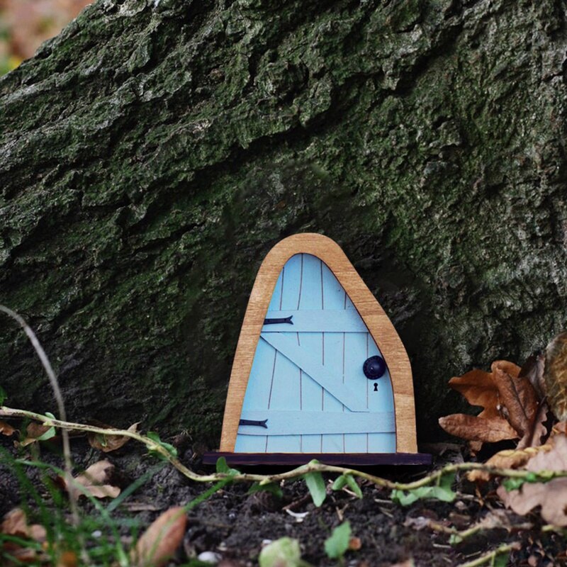 Miniatur-feen- und gartenzwergfiguren für fenster und türen, elfenhäNutzer, gartendekoration, skulpturen, statuen, außendekoration