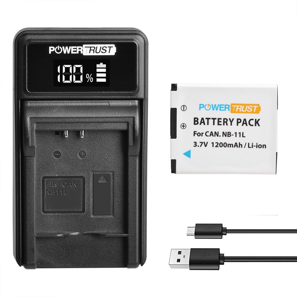 Batterie 11LH NB-11L et chargeur USB rapide, pour appareil photo Canon PowerShot Elph 110/130/150 IS/190 IS/350 HS,A2600 IS,A4000 IS,SX400 IS: 1 pc kit
