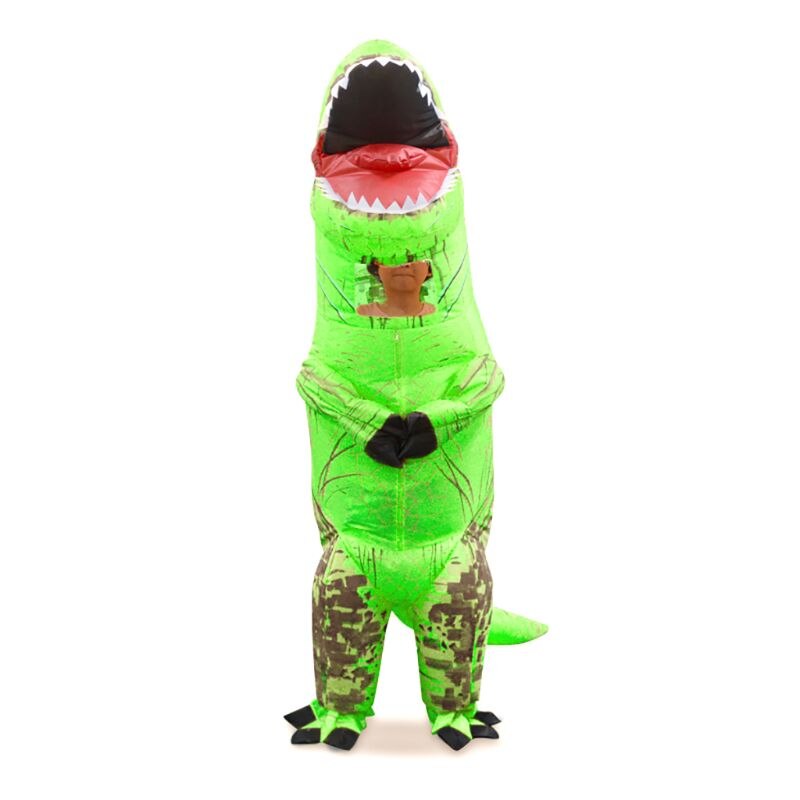 Inflatable Dinosaur Costume Mascot Child Adults Halloween Blowup Outfit Cosplay XX9E: GN-S
