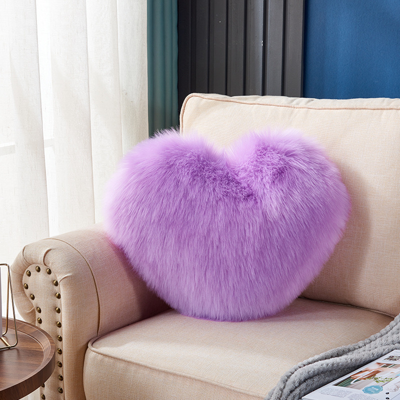 Coussin en forme de cœur ou de carré, 1 pièce, long coussin en peluche, moelleux, doux et confortable pour chambre