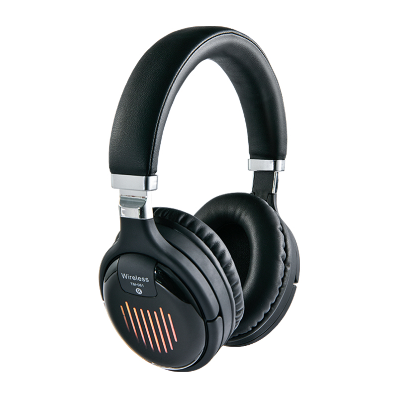 Auriculares estéreo con Bluetooth plegables, auriculares inalámbricos 3D con micrófono, auriculares con reducción de ruido para tarjeta TF y FM: Black