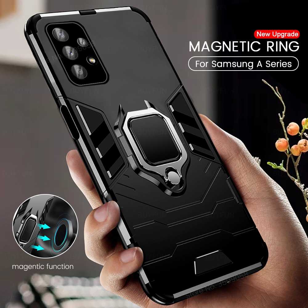 Samung Een 52 5G Case Auto Magnetische Houder Ring Telefoon Covers Voor Samsung Galaxy A52 5G SM-A526B/Ds 6.5 ''Case Shockproof Coque