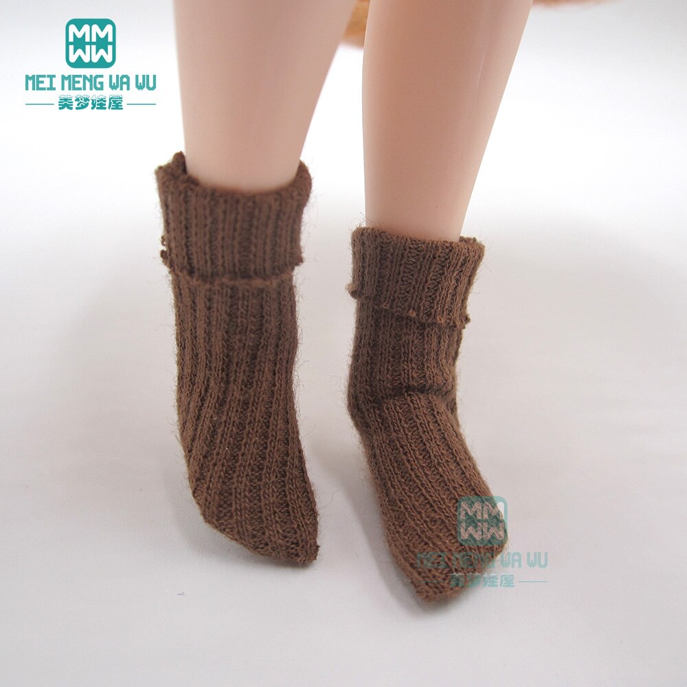 1/6 blyth Azone accesorios de ropa para muñecas calcetines de caramelo de rosa, rojo, azul, caqui