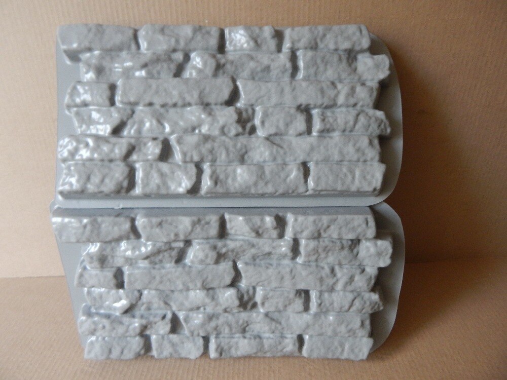 2 stuks Plastic Mallen voor Beton en Gips Muur Steen Cement Tegels "Zwaluwstaart" voor Decoratieve muur Plastic mallen BESTE PRIJS