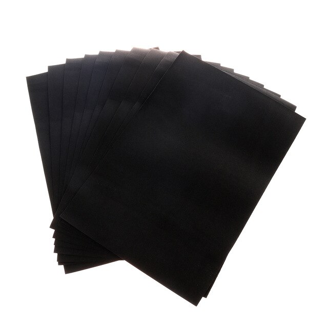 10 Sheets Multicolor A4 Sponge EVA Foam Paper Funky Kids Handmade DIY Hand Craft Scrapbooking Paper Craft for Art Class: black