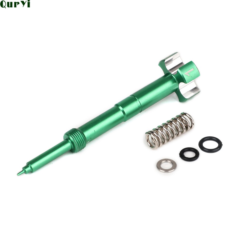 Tornillo de mezcla de combustible para carburador de aire fácil ajustable para motocicleta ATV Dirt Bikes FCR MX Carby Motor 4 tiempos: green