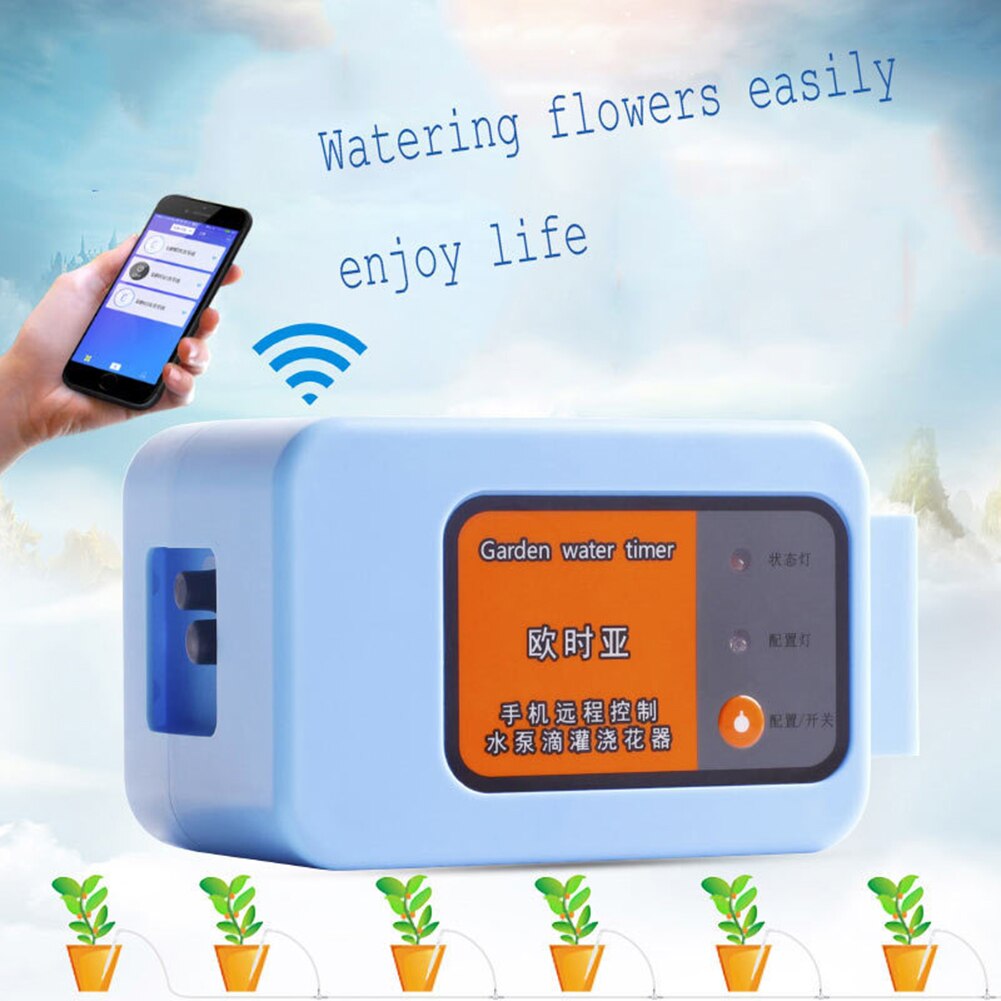 Automatic Irrigation Controller Automatic WIFI Remote Control Garden Plant Water Pump Timer Drip Irrigation Kits: Default Title
