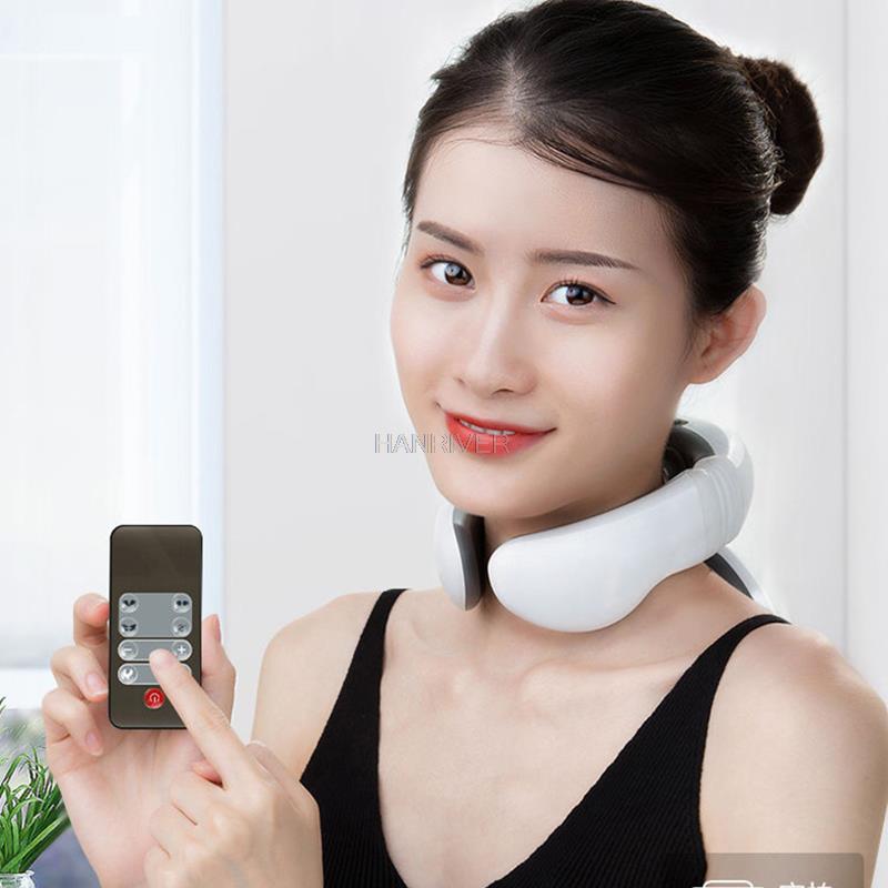 Cervical spine massager line remote control fomentation physiotherapy shoulder neck multifunctional vibration pulse neck guard