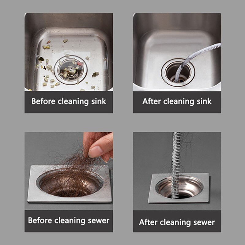 Sewer Dredging Tool Household Flexible Bending Cleaning Tools Sink Toilet Water Pipe Hair Clogging Dredge