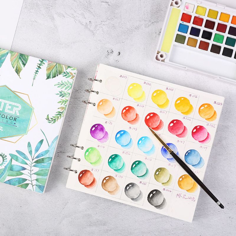 Akvarelpapir 20 ark malet vandfarve malebog kontor skole kunst forsyninger s størrelse