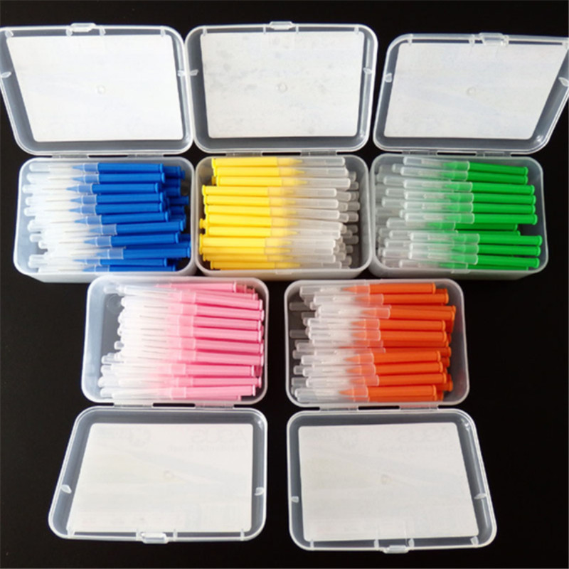 60 Stks/doos Volwassenen Interdentale Borstels Schoon Tussen Tanden Floss Kwasten Tandenstoker Tandenborstel Dental Oral Care Tool 5 Kleur Gezondheid