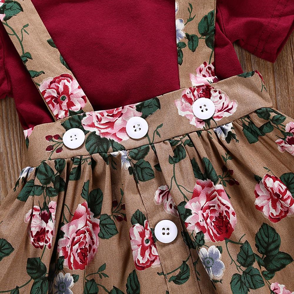 3 Stuks Peuter Baby Meisje Romper Korte Mouw Bodysuit Bloemen Jurk Set Prinses Rok Outfits Kleding Katoen Zomer