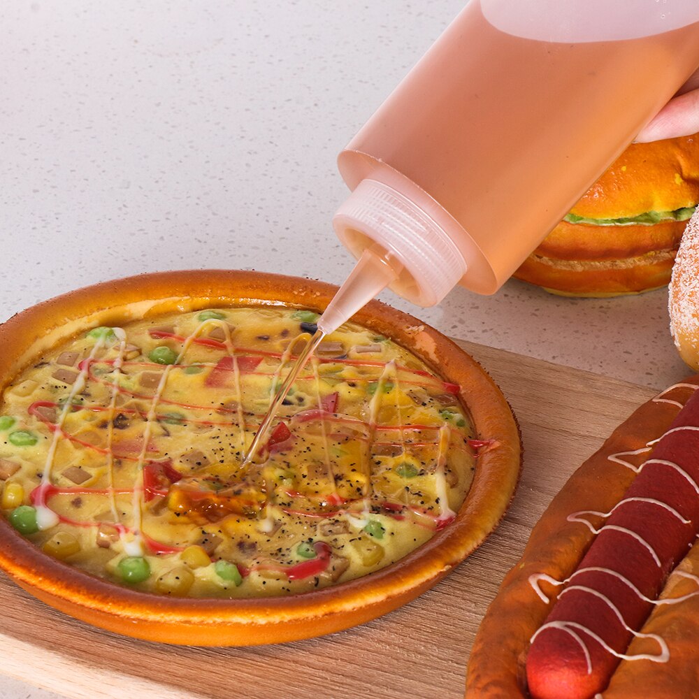 1Pc 16Oz Plastic Naald Neus Squeeze Fles Met Lekvrije Cap Saus Fles Salade Squeeze Fles keuken Gadgets Bakken Tools