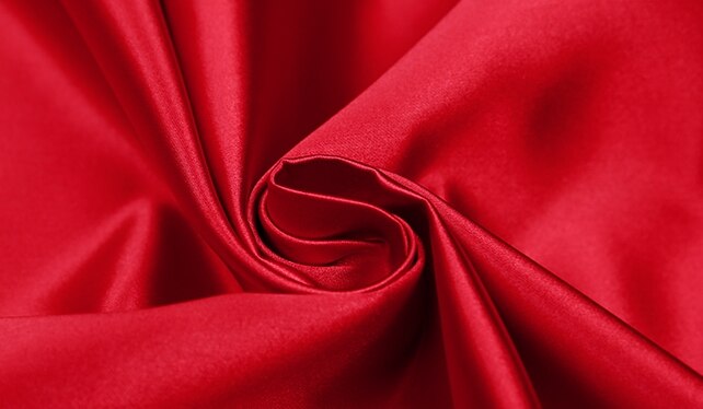 75cm Plain Satin Plain Fabric Brocade Fabrics Rayon Material for Sewing Needlework Material for DIY: Red