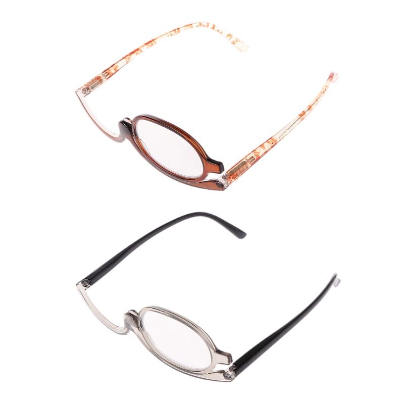 Women Makeup Magnifying Reading Glasses Rotary Flip Make Up Eye Glasses +1 +1.5 +2 +2.5 +3 +3.5 +4.0