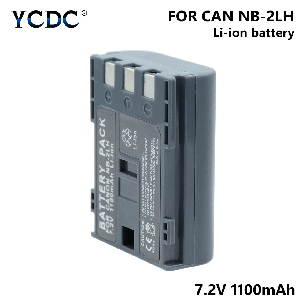 1/2 Pcs NB-2LH NB2LH NB 2LH 7.2V 1100mAh Li-Ion Batterij Voor Canon Powershot S30 S40 S45 S50 S55 s60 S70 S80 G7 G9 IXY DV3 DVM3