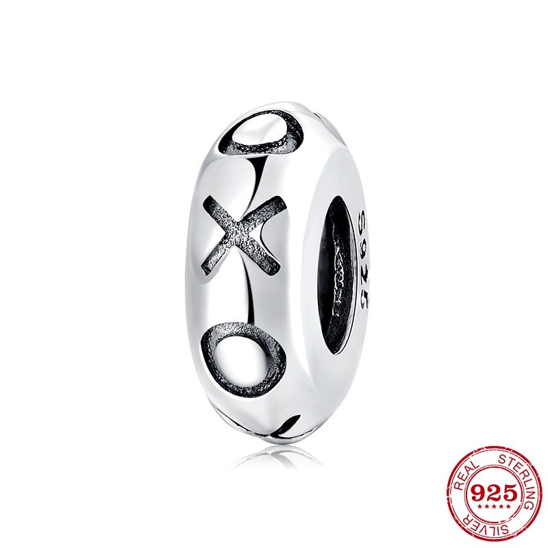 Nuovo di Modo 925 Sterling Silver Rotonda Fermacorda E Ganci Distanziatori perline per monili che fanno Misura Originale Braccialetto Europeo di Fascino: PA0024