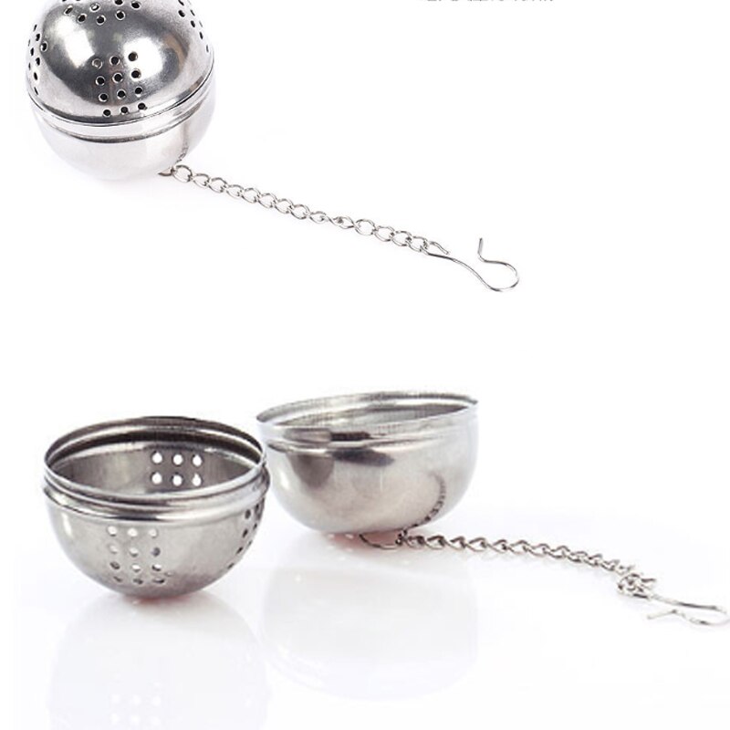 Filtro de malla para infusiones, colador de bolas de acero inoxidable con gancho, para hojas de té sueltas, colgable, 1 unidad