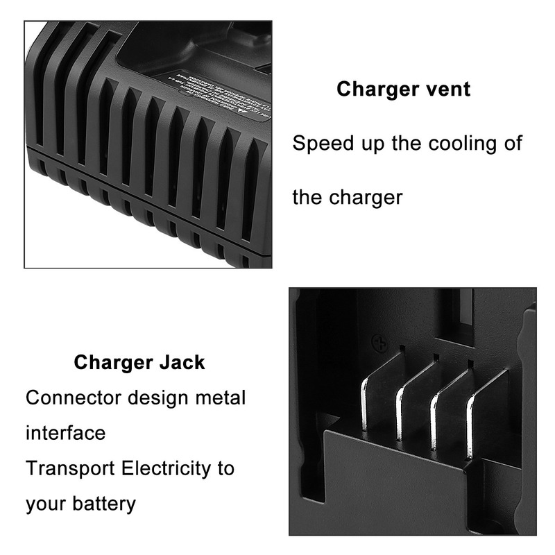 Li-ion Battery Charger For Black Decker 20v charger For Porter Cable/Stanley 10.8V 14.4V 18V PCC690L L2AFC FMC690L FMC688L 686L