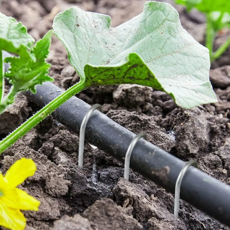 Grapas de paisaje de jardín en forma de U, estacas fijas de acero resistente para tienda de césped, pasadores de clavija de seguridad, barrera para césped