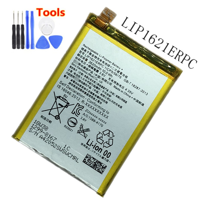 Nuovo 2620mAh Batteria di Ricambio per Sony Xperia X F5121 labbro1621ERPC F5122 / Xperia L1 G3311 G3312 G3313 Bateria + strumenti gratuiti