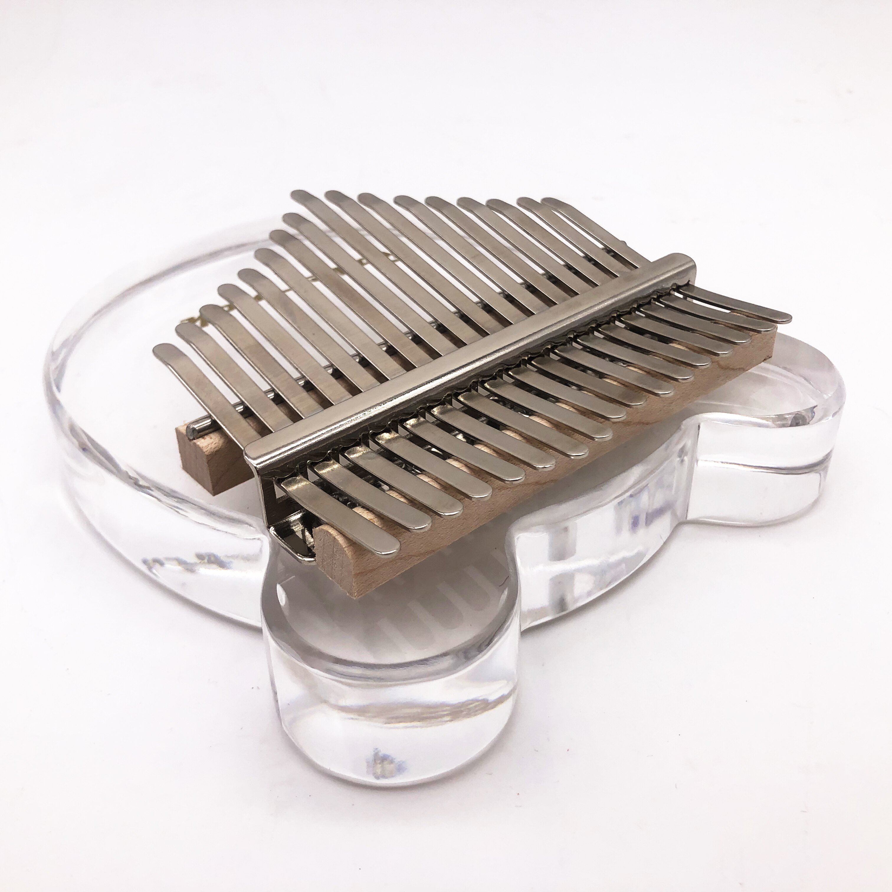 Kalimba, cristal acrílico, 17 teclas, Piano de pulgar transparente con sintonizador, caja de martillo, Manual, oso de cristal, Kalimba, instrumento musical KLB01