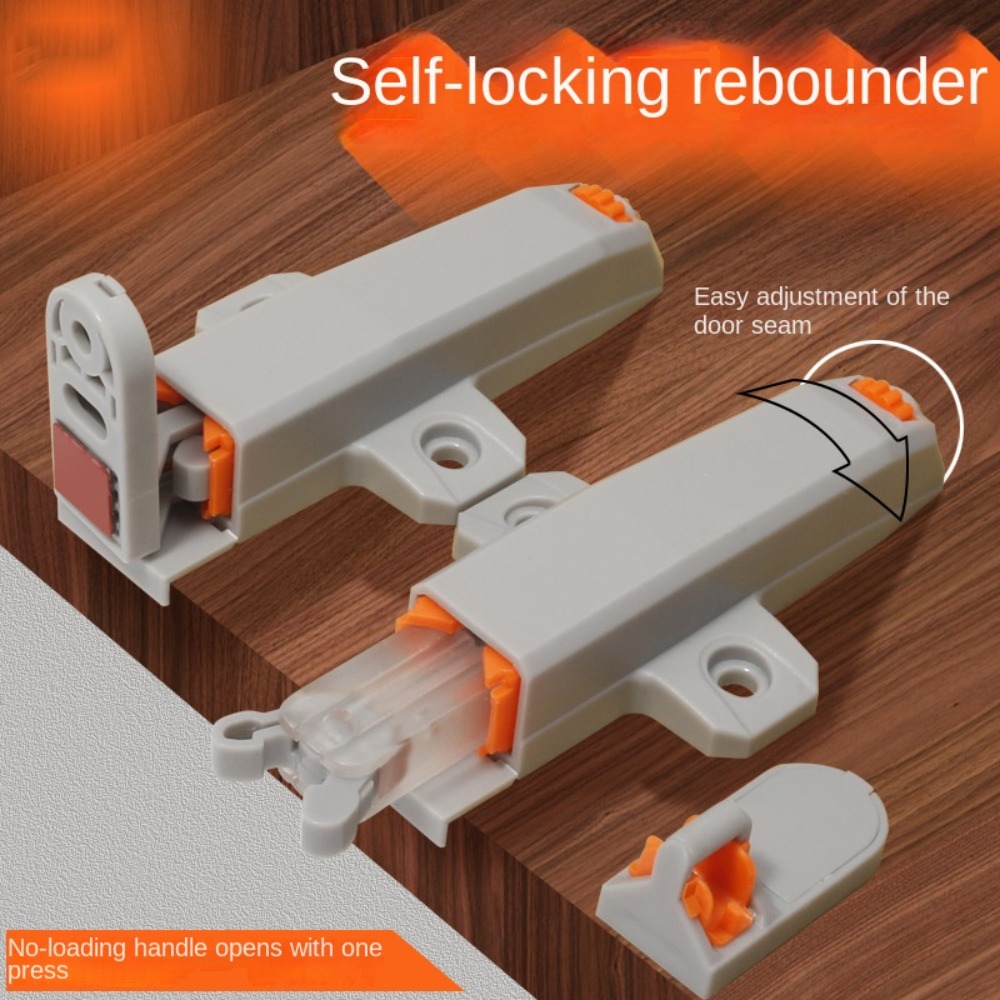 5 Pack Rebound Self Locking Device,Push to Open Cabinet Catches,Adjustable Kitchen Buckel Locks,Cabinet Push Latches