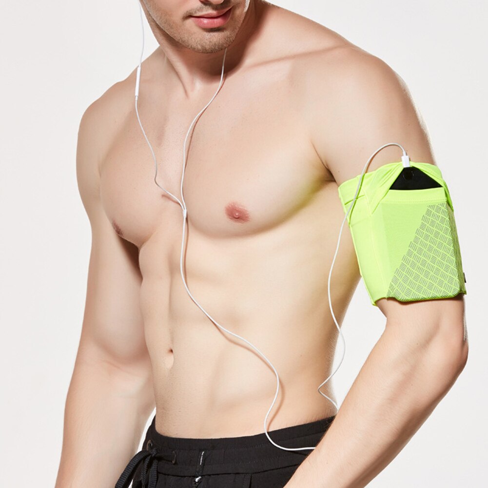 Funda para el brazo para deportes al aire libre, banda para el brazo, soporte con correa, bolsillo para teléfonos móviles de menos de 6 pulgadas, equipo para correr