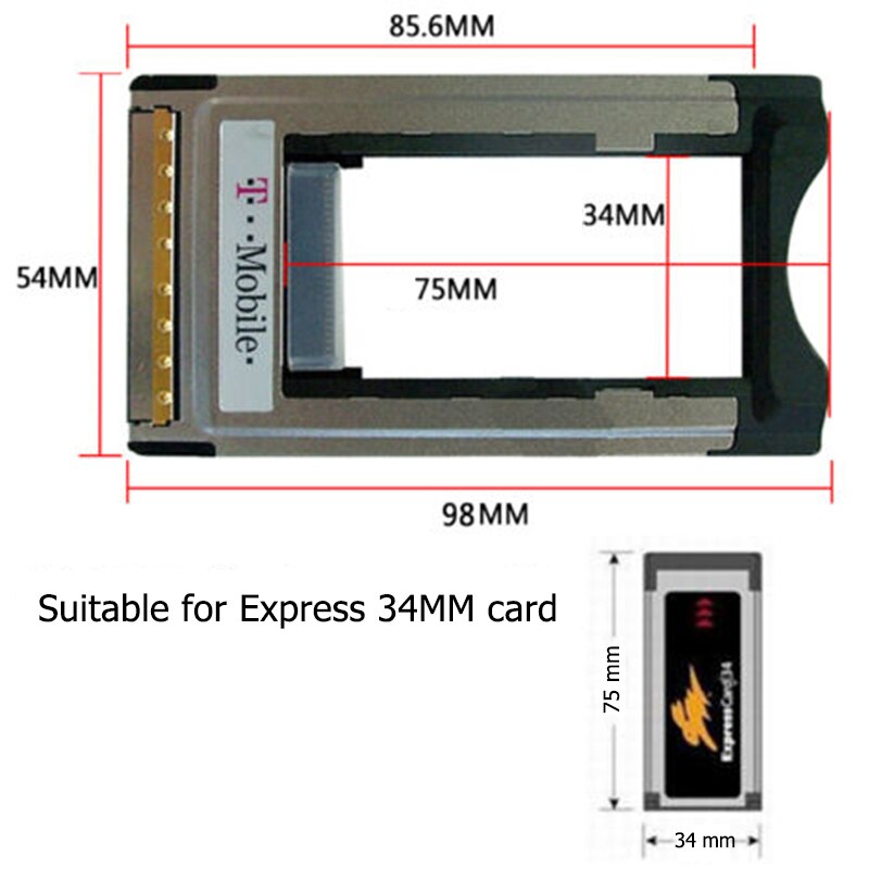 ExpressCard/34 zu PC Card Adapter 34mm Express Card Reader PCMCIA Adapter