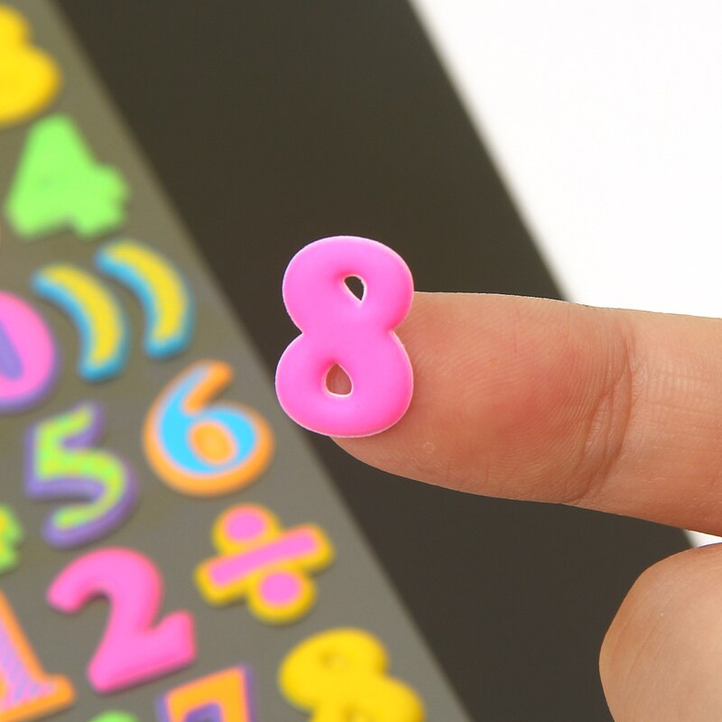 LETTERS NUMBERS STICKERS zelfklevende Glitter Alfabet Craft 3D Waterdichte Sticker voor Kinderen Kids Jongen Meisje DIY