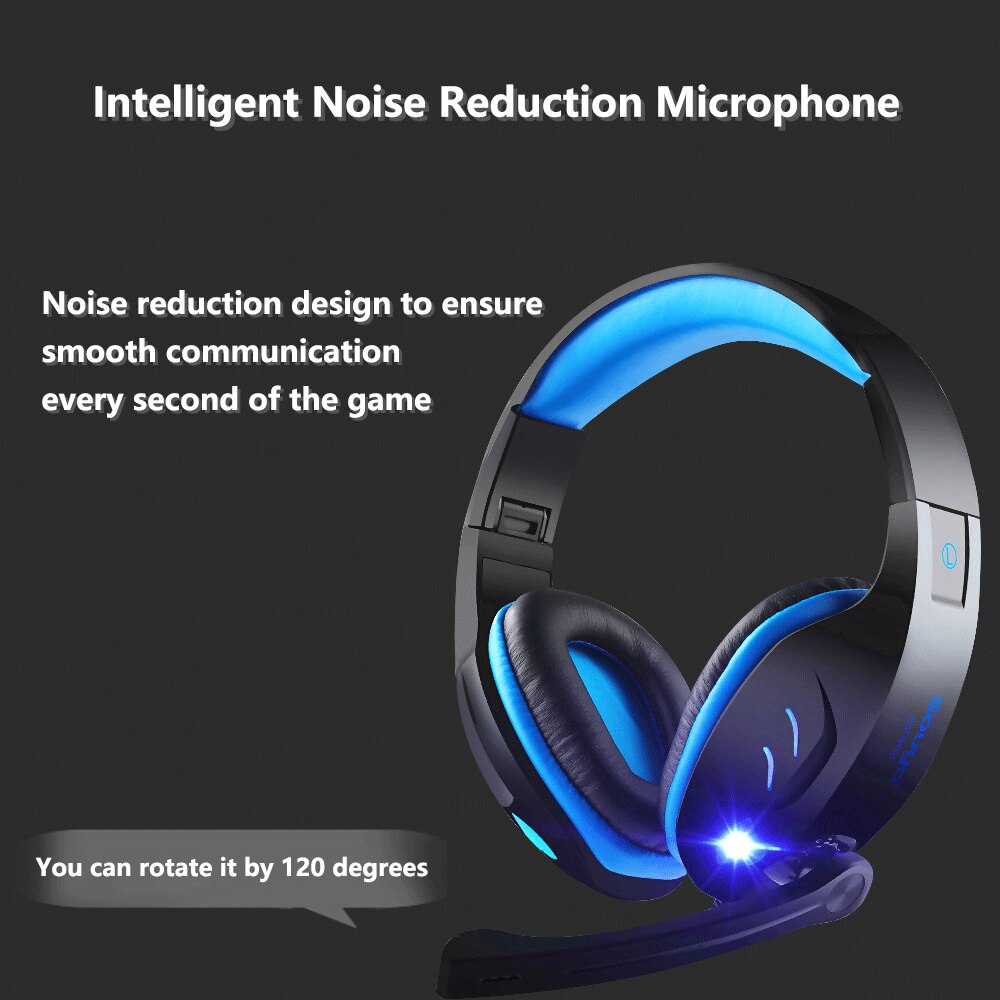Gaming headset kablede hovedtelefoner stereo surround  ps4 gamer headset hd mic led lys til  ps4 pc xbox computer