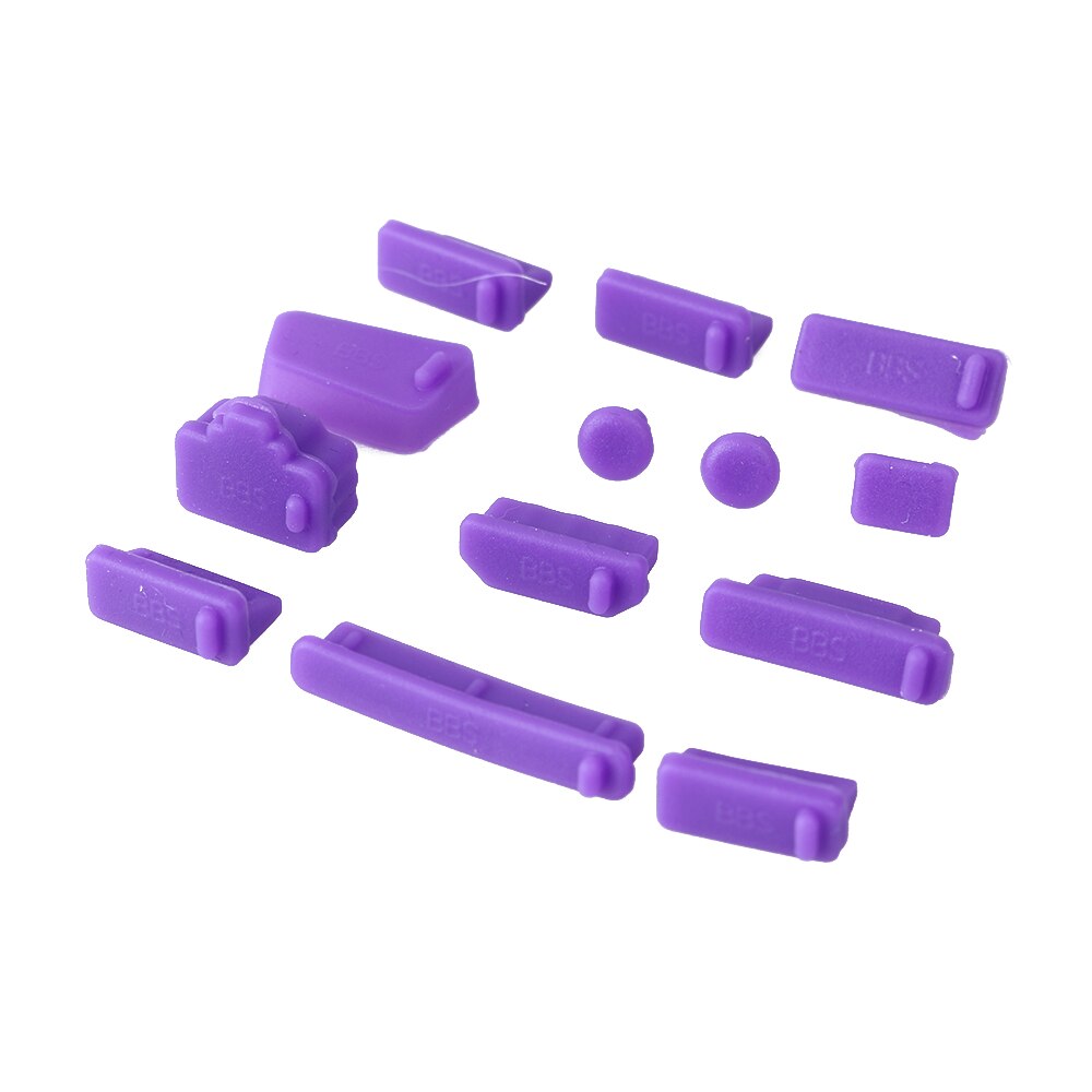 Connecteur Anti-poussière en Silicone coloré pour ordinateur portable offre spéciale, 13 pièces, accessoire de bureau pour ordinateur de universel bouchon couvercle: VIOLET