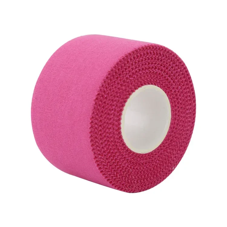 1pc atletische sport witte katoenen tape zaagtand zelfklevend verband voor spierknie pols vingers wrap bescherming spierondersteuning: Roze