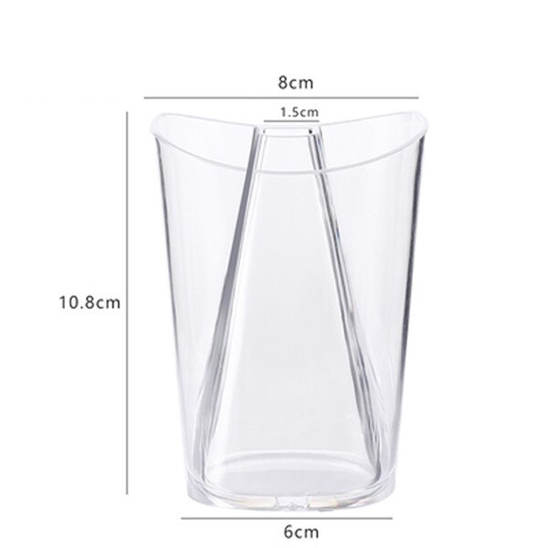 1/2/3Pcs Dual Purpose Transparante Eenvoud Tandenborstel Cup Plastic Beker Badkamer Koppels Tandenborstel Mok: White / 1pcs