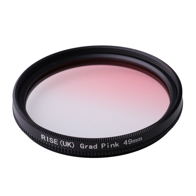 Camera Filters Gradual 49 mm Color Filters for brown Orange Pink Red Yellow Grey Blue Green Purple For DSLR Camera