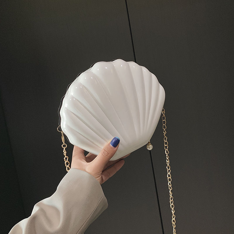 Sequin Shell Tas Vrouwen Crossbody Bag Keten Mini Schoudertas Cirkel Seashell Bling Handtas Meisjes Glitter Portemonnees En Handtassen