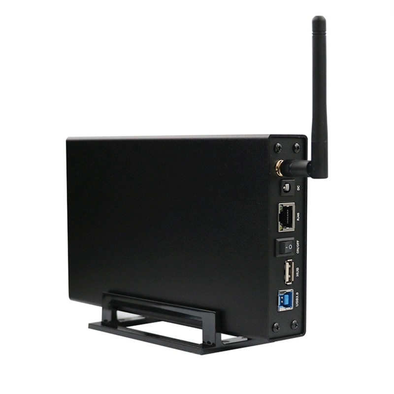 Blueendless-carcasa de disco duro externo Rj45, caja de disco duro externo Nas, antena Wifi inalámbrica, Wifi, Sata, Usb 3,0, interfaz Hdd, caja Hdd de aluminio Hdd 3.: Default Title