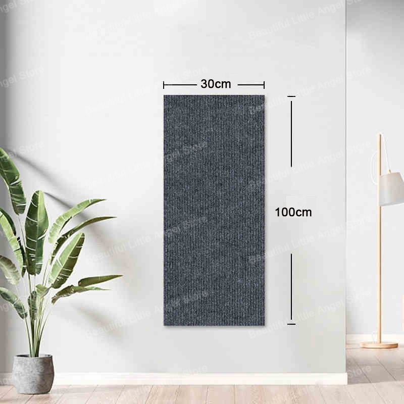 Cat Scratching Mat with Self-Adhesive Trimmable Cat Carpet Cat Scratching Carpet Corner Wall Cat DIY Scratch Furniture Protector: green