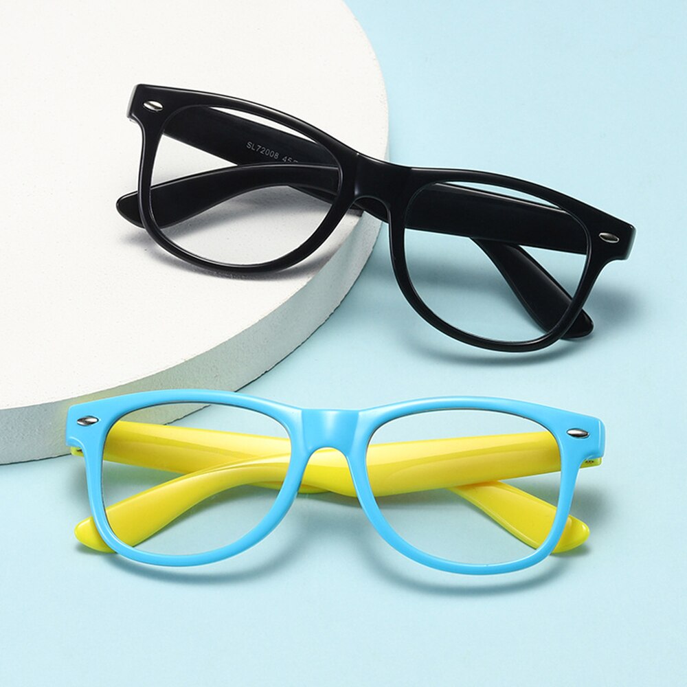 Boy Transparent Girls Eyeglasses Anti Blue Light Eyeware Frame Kids Square Children