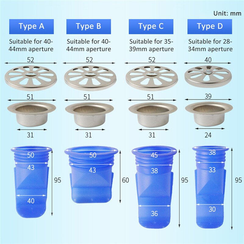 TPXCKz odpływ podłogowy Backflow Preventer jednokierunkowy zawór spustowy rdzeń kanalizacyjny robić toalety łazienka rury bezwodne uszczelnienie pułapki: rodzaj A