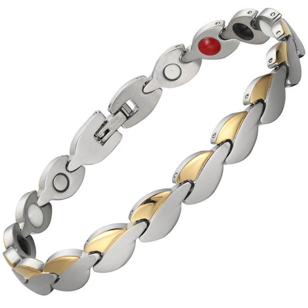 Multifunktionales edelstahl-Armbinde für damen und herren mit germaniummagnet, infrarot-ionen-technologie und energieversorgung für Sport und freizeit: 2