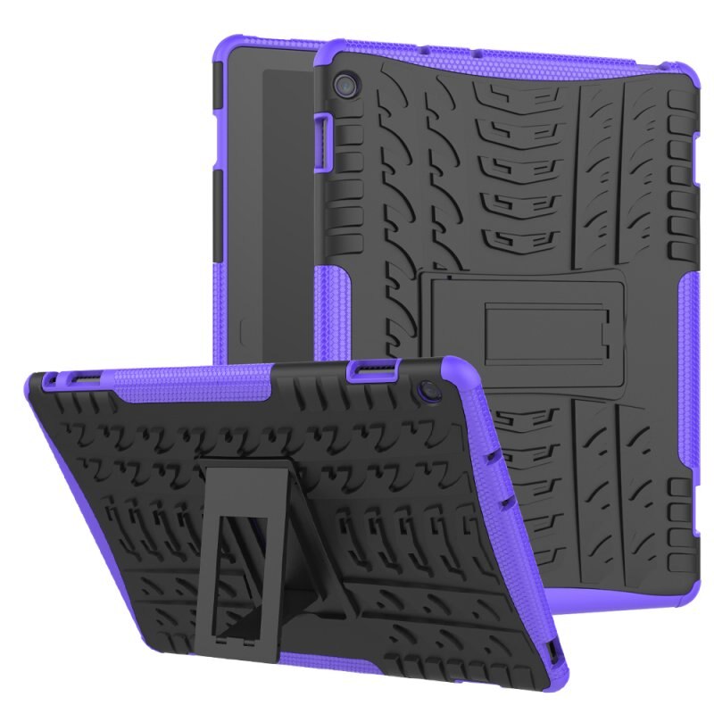 Etui til huawei mediapad  m3 lite 10 10.1 bah -w09 bah -al00 bah -l09 cover 2 in 1 hybrid robust holdbar silicium coque funda: Lilla