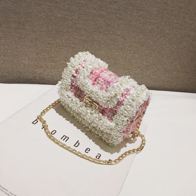 Bekasnoew Mode kinderen Handtassen Snoep Meisjes Boog Messenger Bags Kid Flap Schoudertassen: pink lace